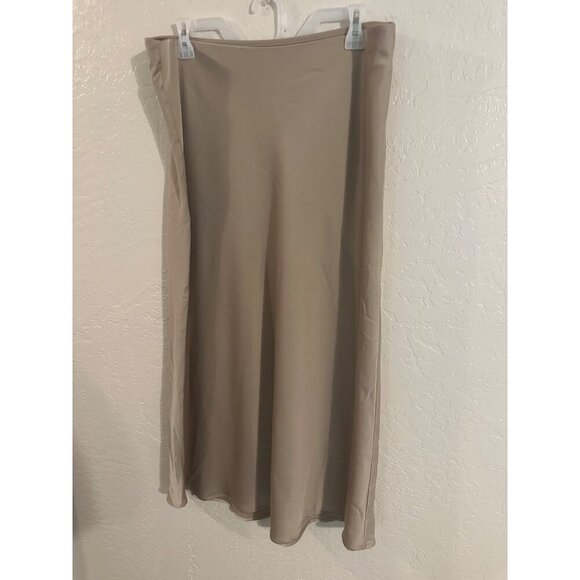 Rachel Zoe Los Angeles Plus Size Satin Midi Skirt - Picture 2 of 7